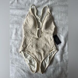 Vince Camuto | Cream One Piece Swimsuit